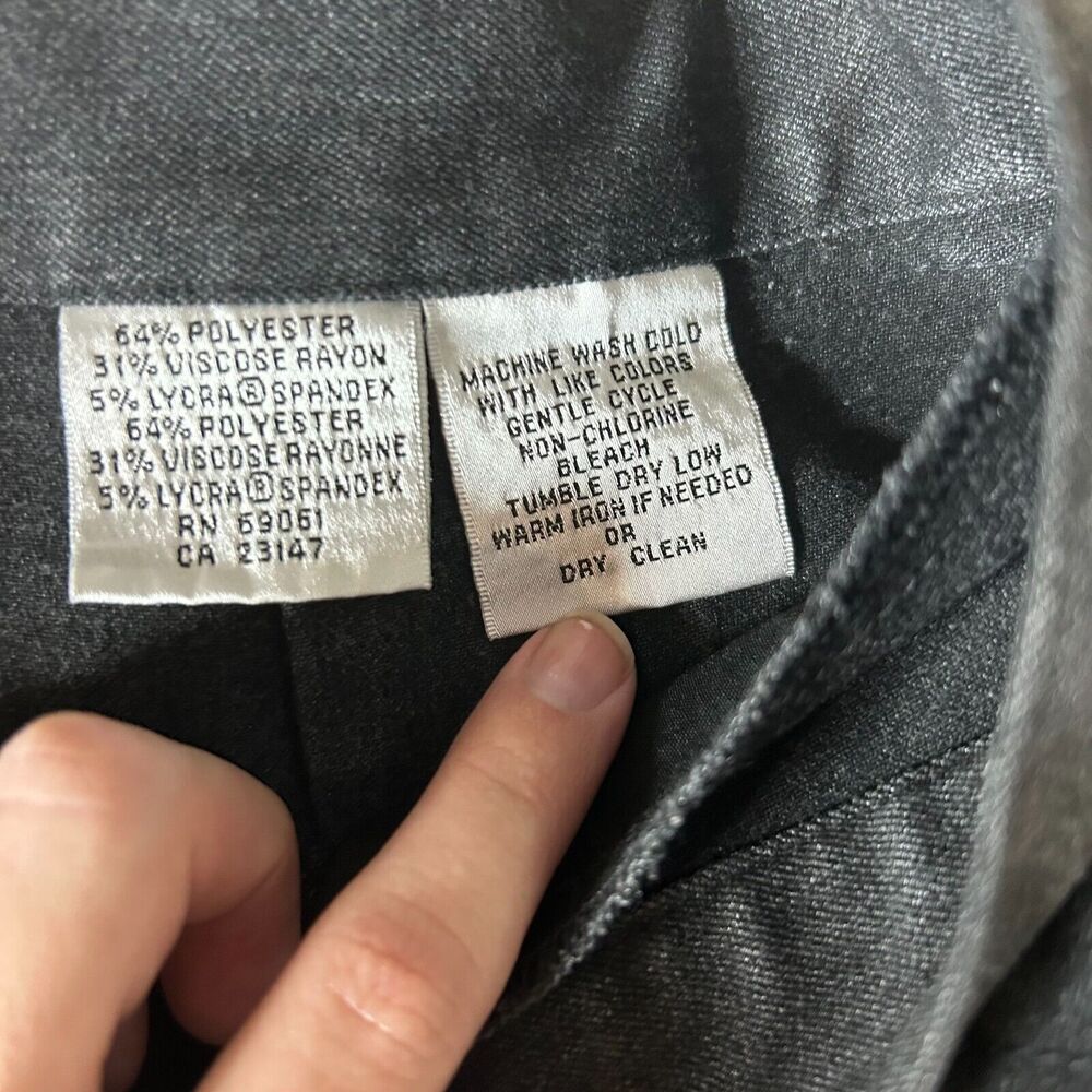 Talbots Petites Stretch Straight Leg High Rise Pants Dark Gray Women 10 - Picture 8 of 8
